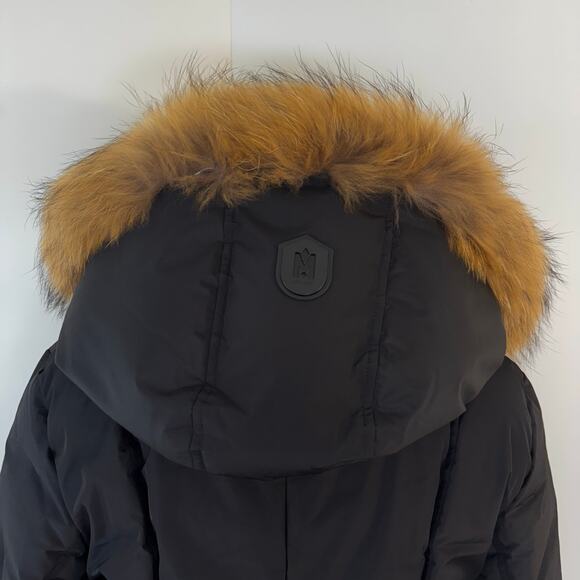 Mackage Adali Down Coat with Natural Signature Fur Collar in Black XL NWT - Picture 10 of 15